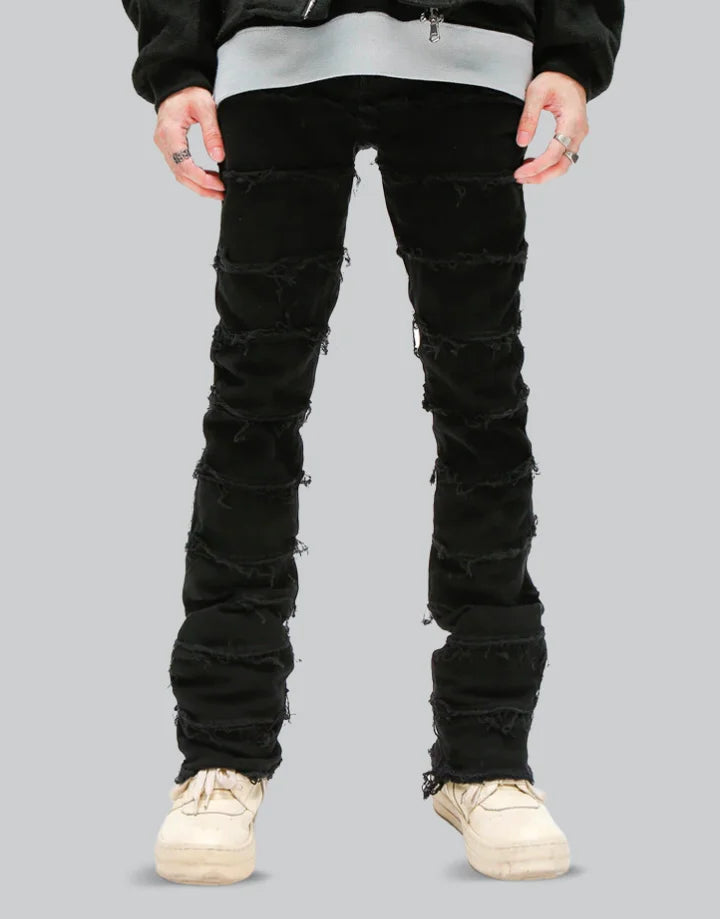 Black Ripped Pants | Techwear