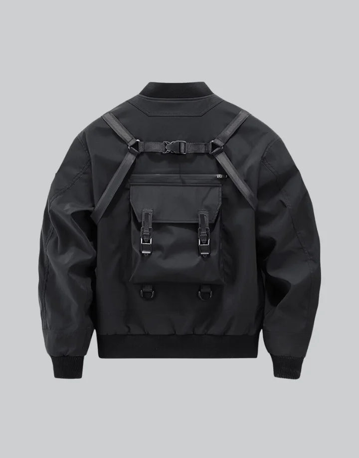 Bomber Jacket with Straps Techwear