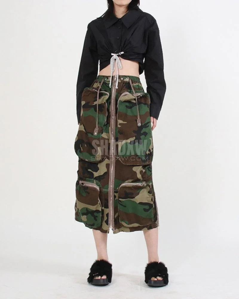 Cargo Skirt With Pockets