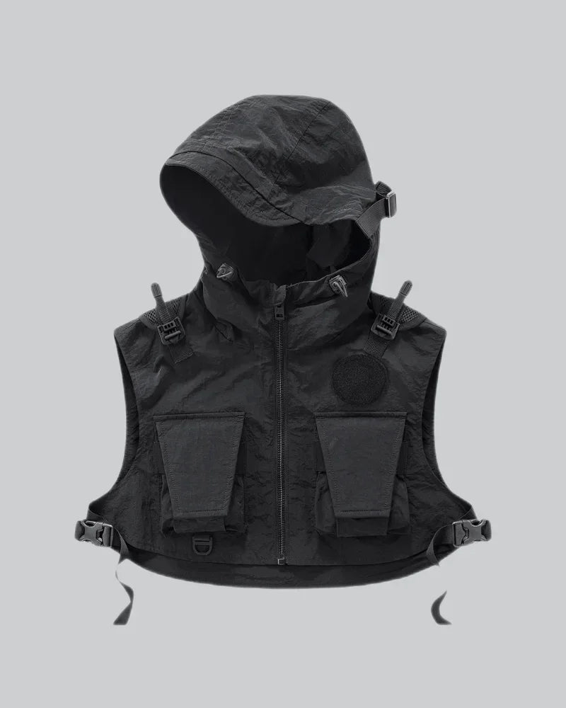 Cropped Utility Vest Techwear