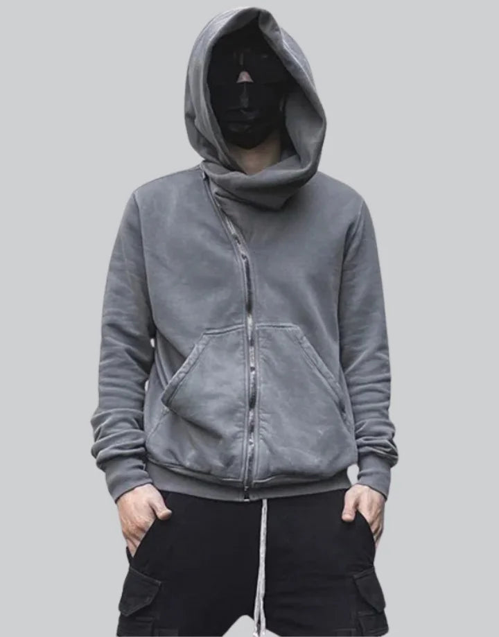 Cyberpunk Grey Hoodie | Techwear Cyberpunk Grey Hoodie | Techwear