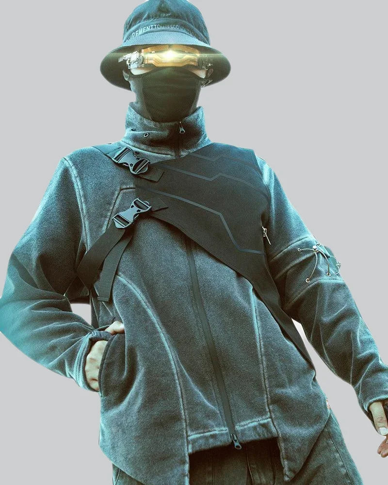 VR × CYBERPUNK CREWNECK / GREY　XL NØИSENSE X CYBERPUNK: EDGERUNNERS - SMASHER CREWNECK