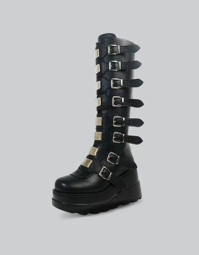 Goth Buckle Boots