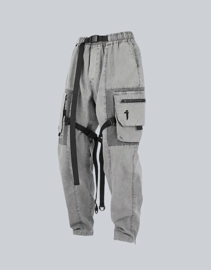 【nyxu】Verour Cargo Pants ミルク(グレー) Sサイズ Grey Cargo Pants | Techwear