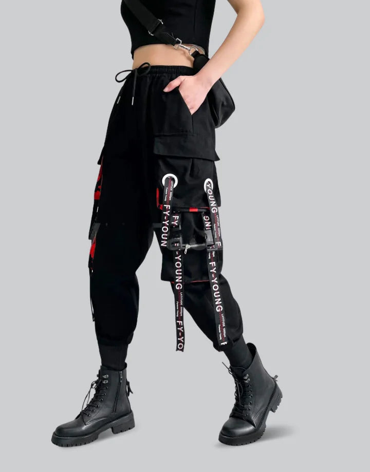 Black Cargo Pants  TECHWEAR WOMEN® – CYBER TECHWEAR