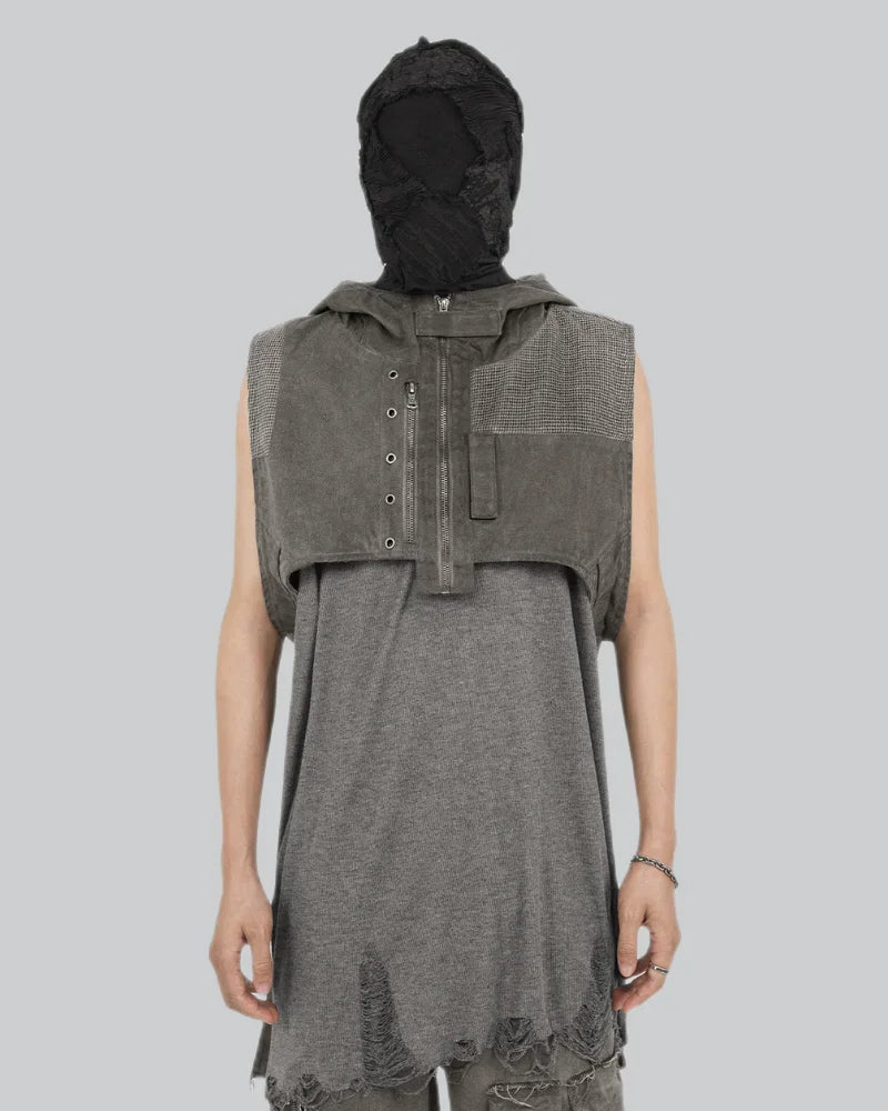 Hooded Vest Gray | Techwear