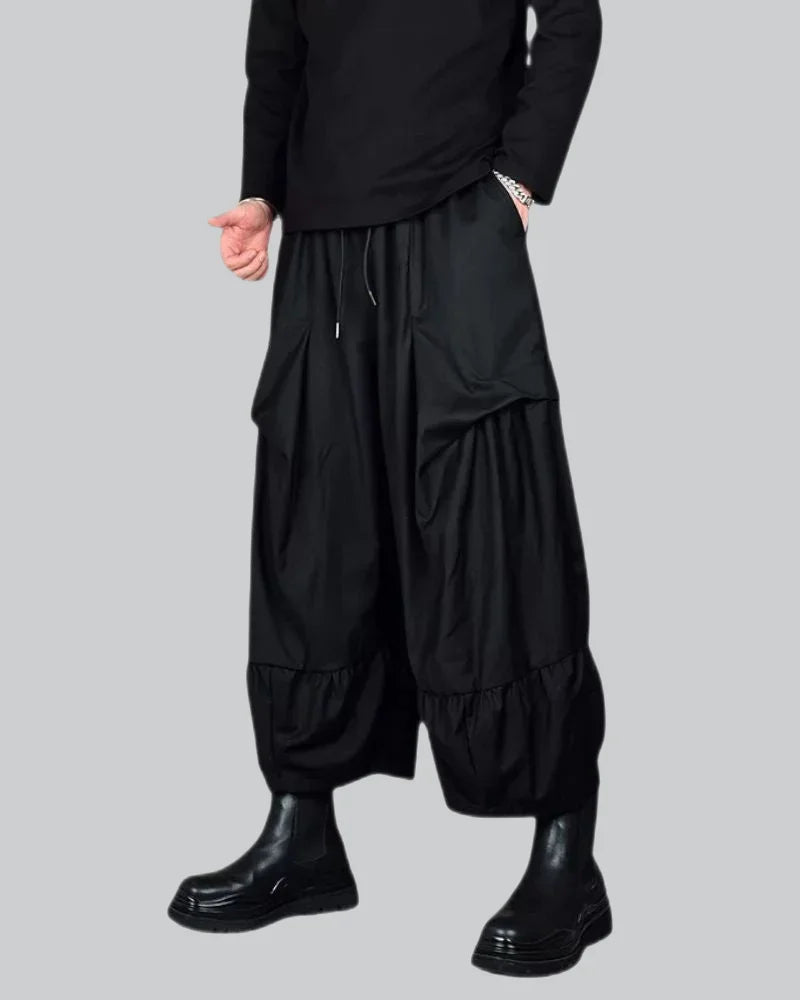 Japanese Wide Leg Pants Mens | Techwear Japanese Wide Leg Pants Mens | Techwear