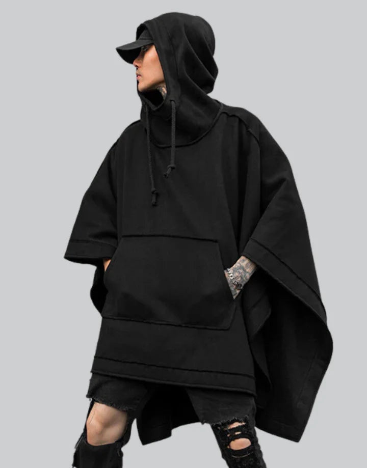 Shunsuke Hatakeyama Mono Shell Hoodie 黒 large-centered-kamon-unisex-