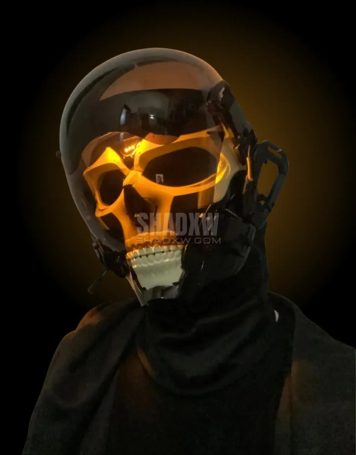 Orange Cyberpunk Helmet