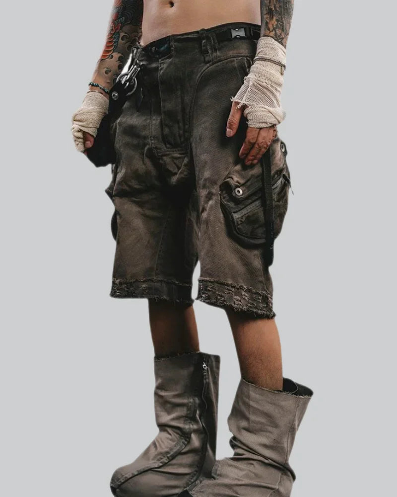 Ripped Cargo Shorts | Techwear