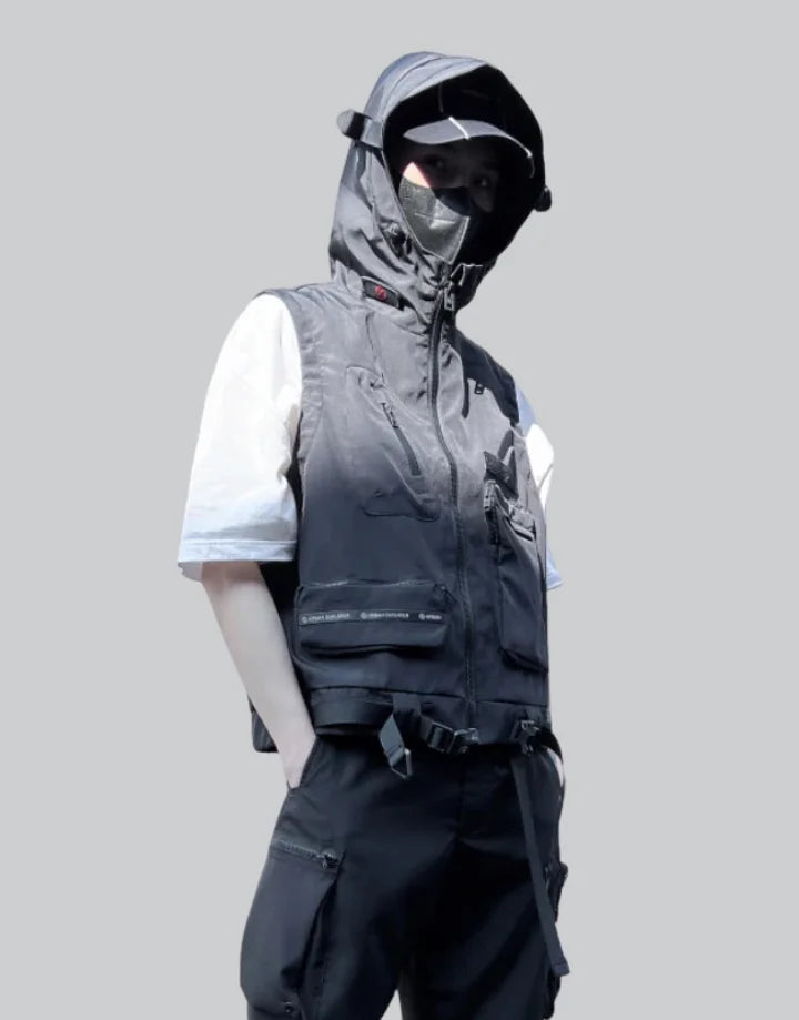 HOT Men Vest Techwear Techwear Tactical Vest Fashion Men