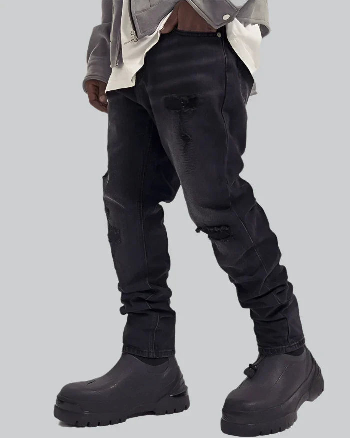 Y2K Grunge Jeans Black | Techwear