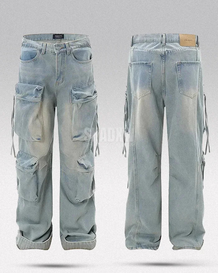 Y2K Light Blue Cargo Jeans