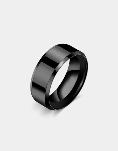 8mm Black Titanium Ring