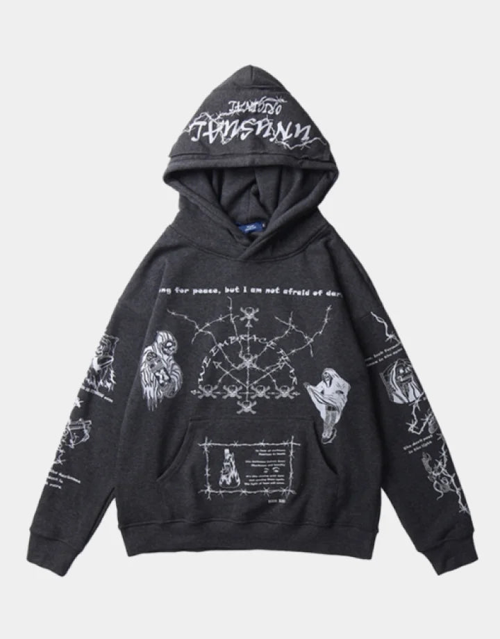 Barbed Wire Hoodie Techwear