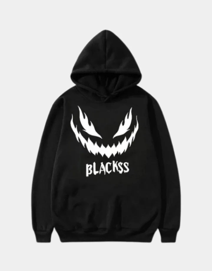 Black reflective hoodie Techwear