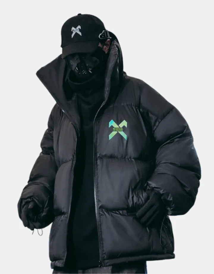 Black Reflective Jacket Techwear