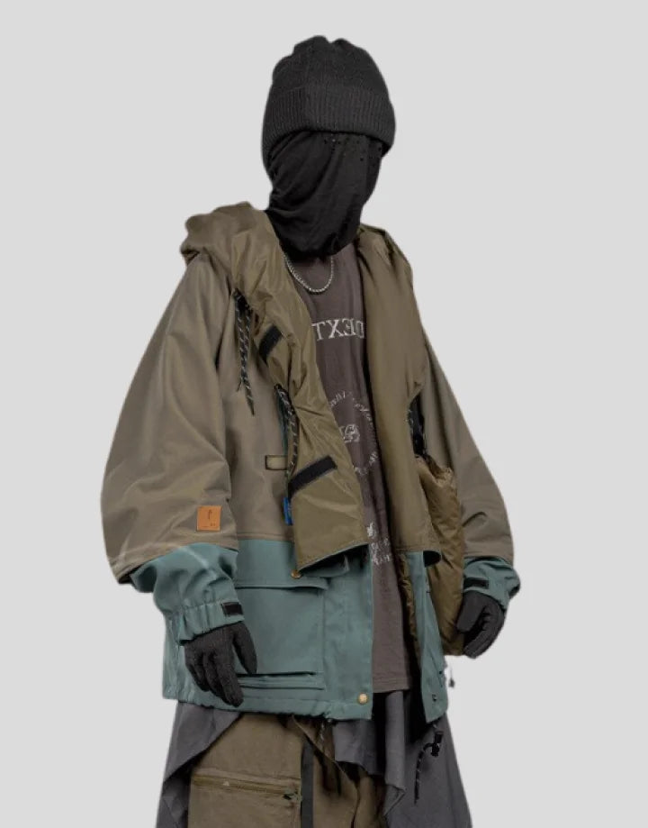 Green techwear jacket Techwear