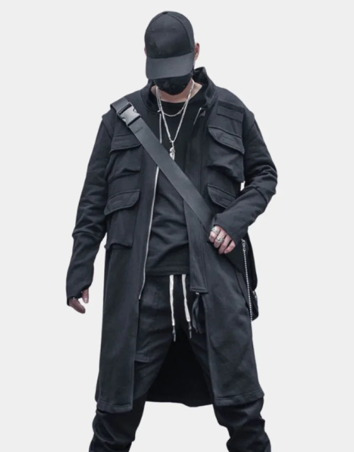 Long Techwear Jacket | Techwear Long Techwear Jacket | Techwear