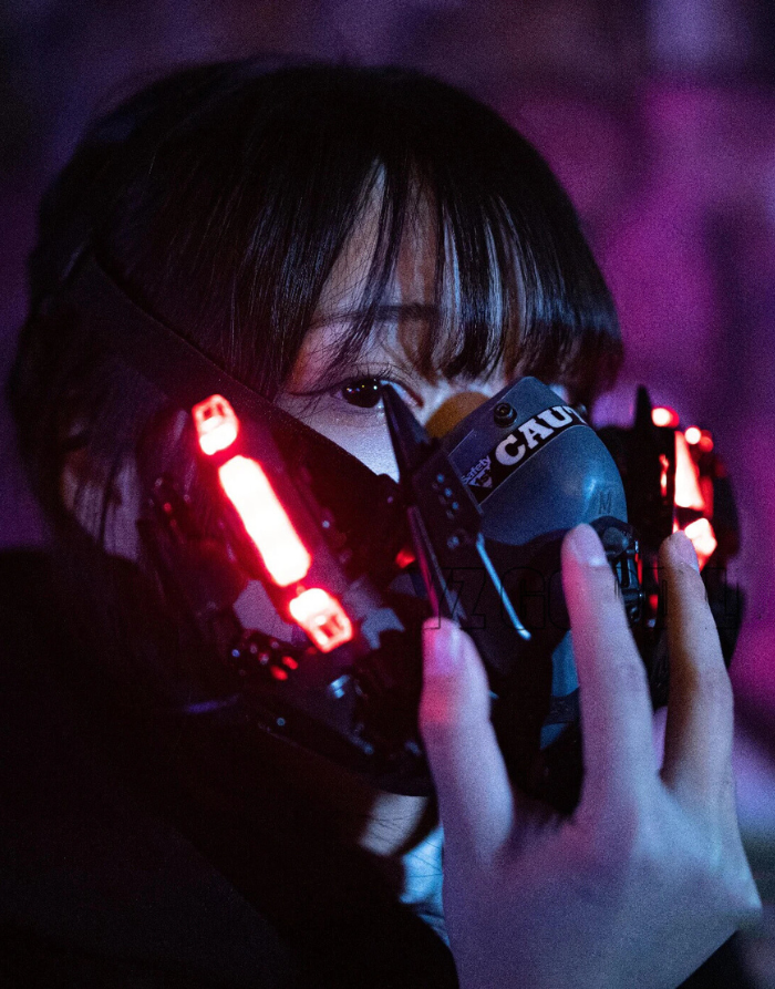 Cyberpunk Led Gas Mask