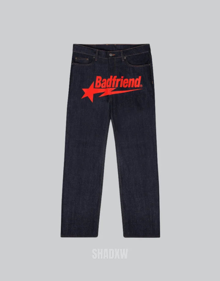 Bad Friend Pants red