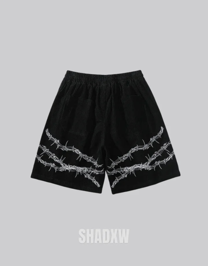 Barbed wire shorts