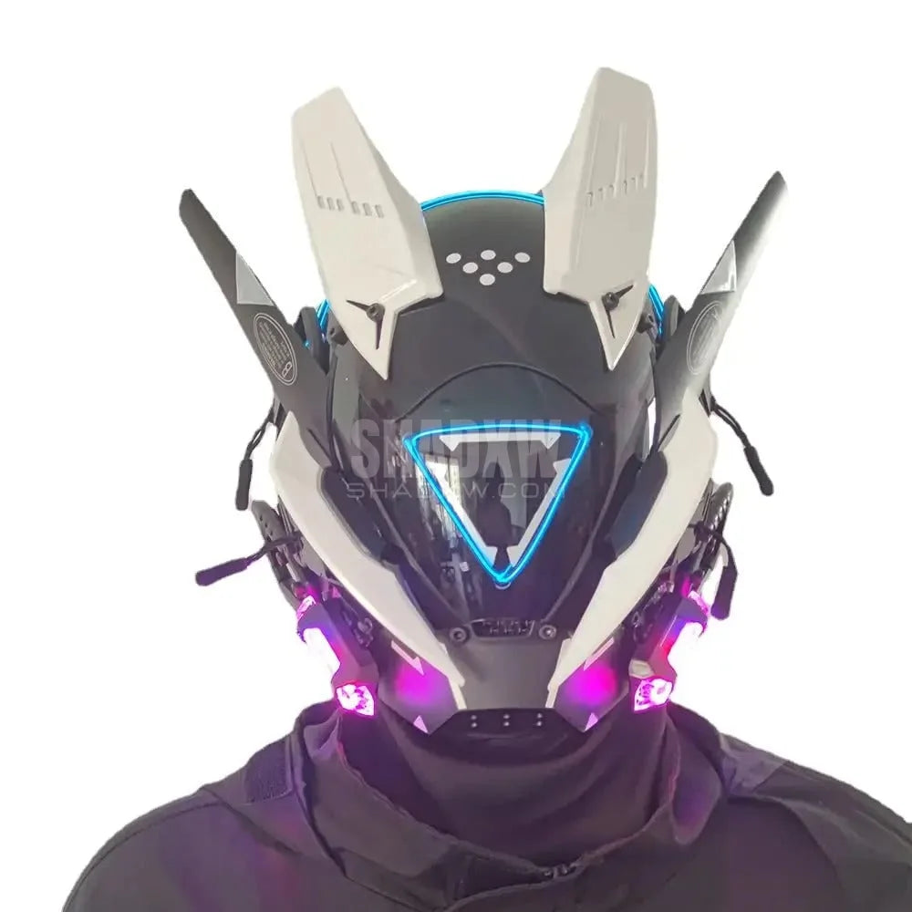 Bicolor Cyberpunk Helmet