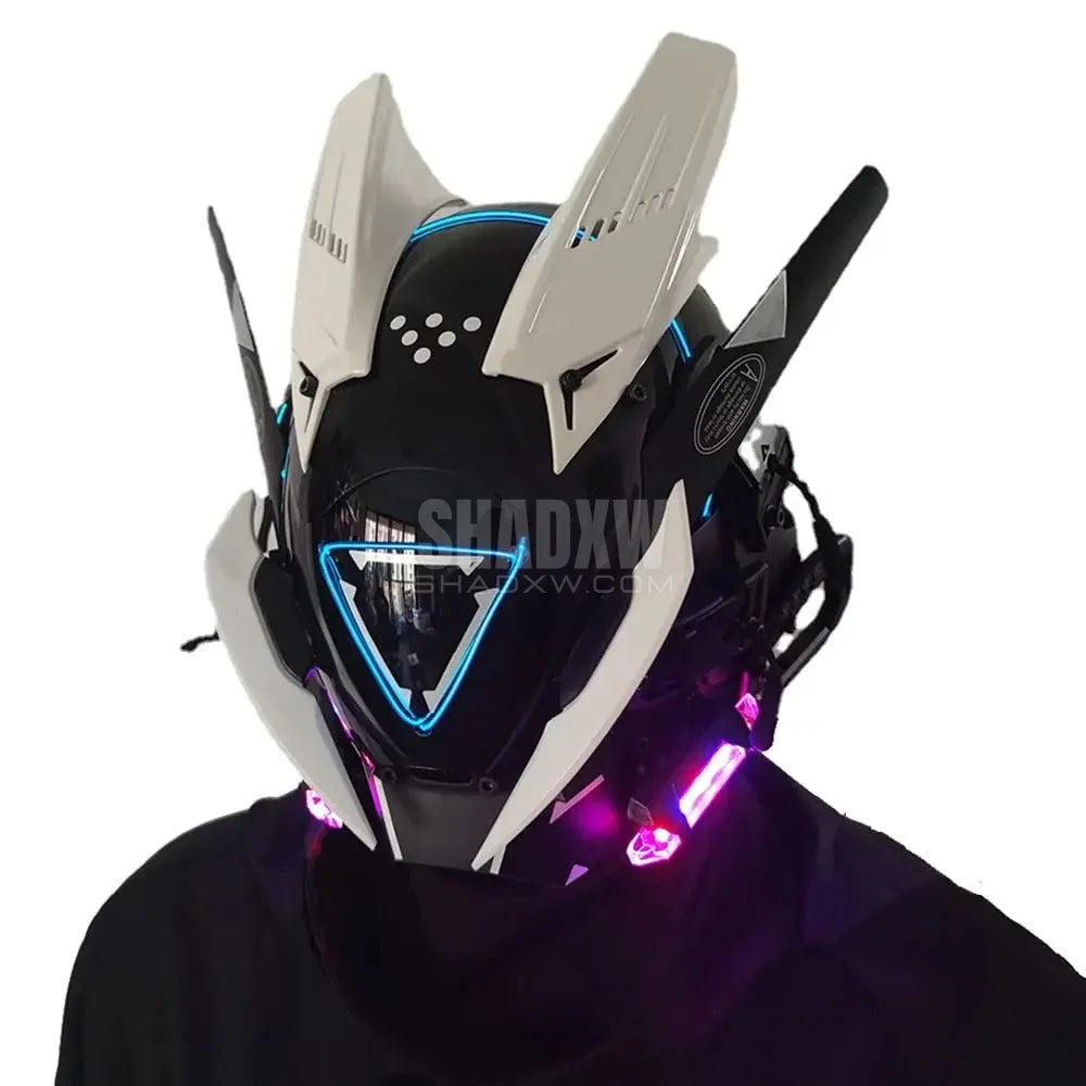 Bicolor Cyberpunk Helmet