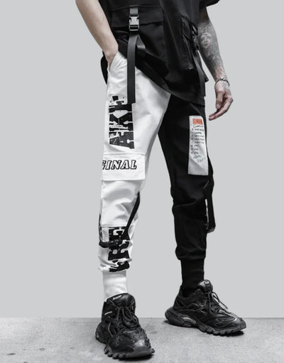 Black and White Cargo Pants
