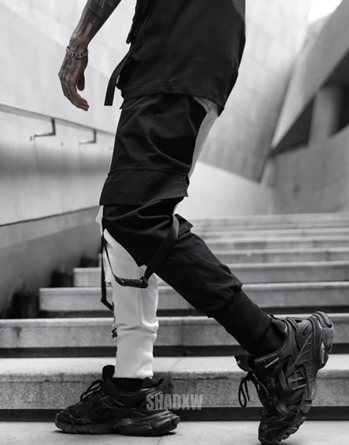 Black and White Cargo Pants