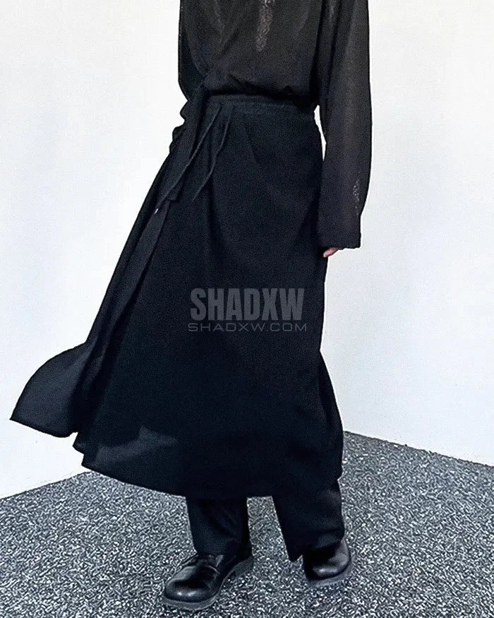 Black Japanese Hakama Pants