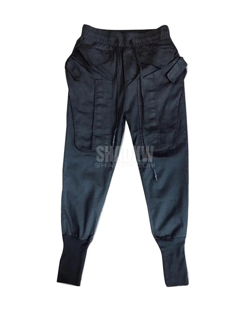 Black Slim Cargo Pants