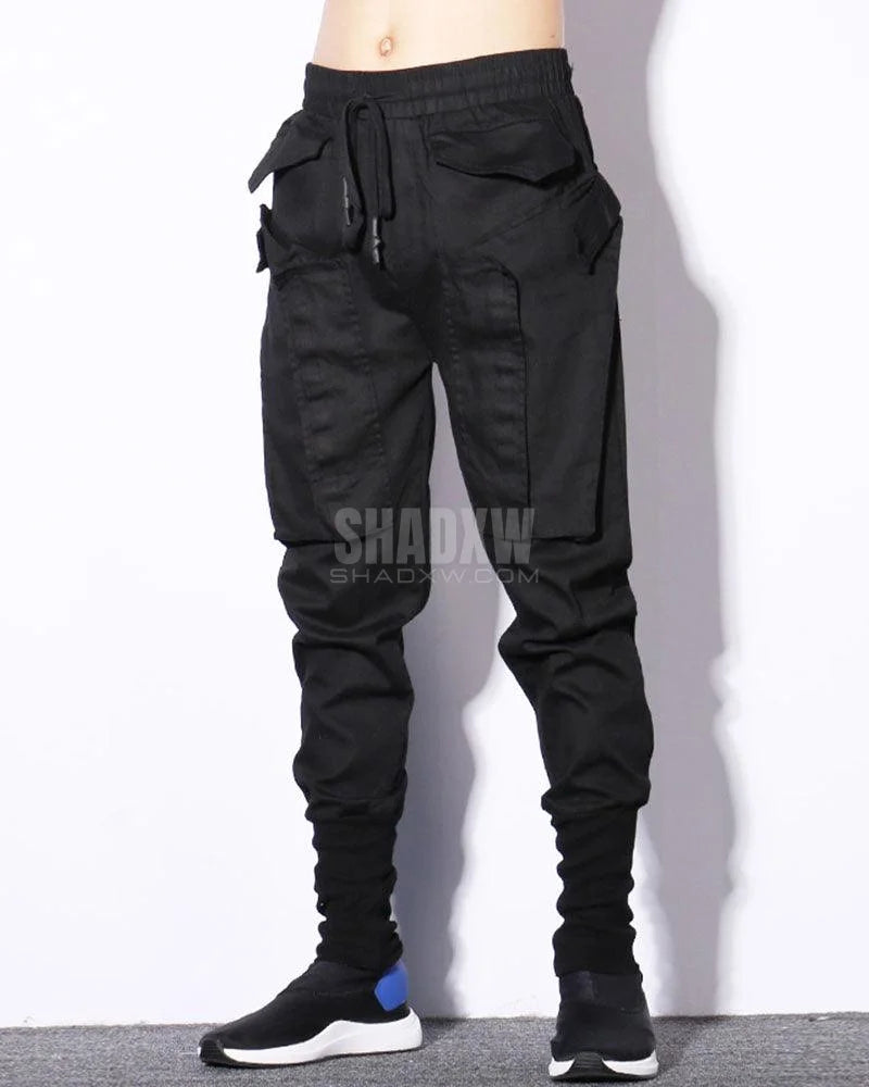 Black Slim Cargo Pants