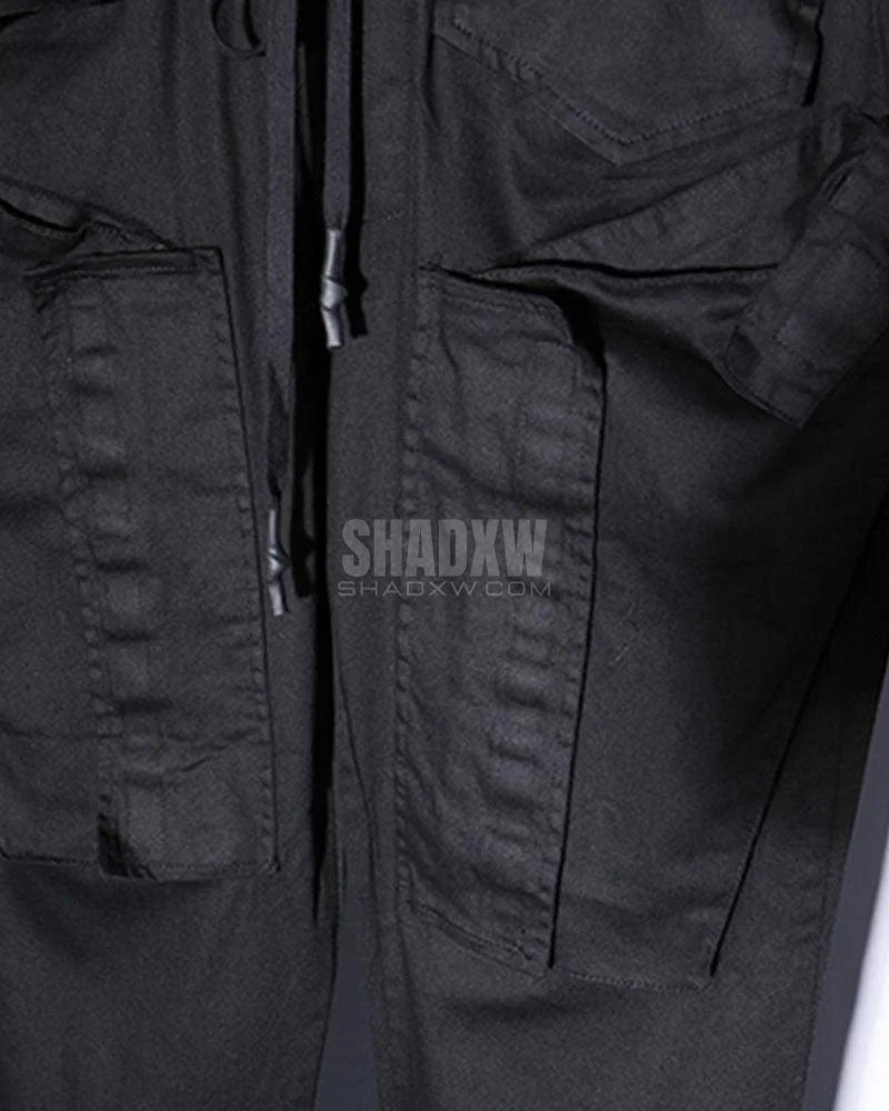 Black Slim Cargo Pants