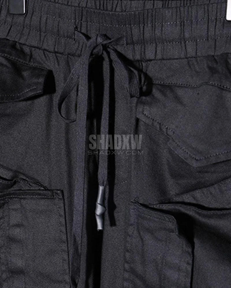 Black Slim Cargo Pants