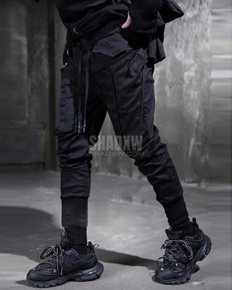 Black Slim Cargo Pants