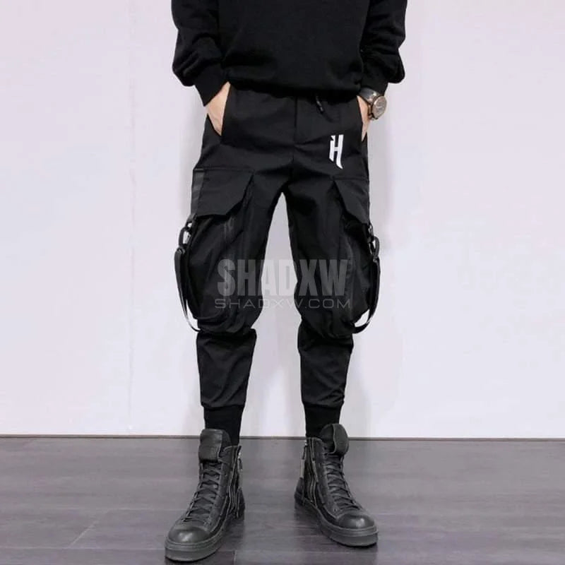 Black Slim Fit Cargo Pants