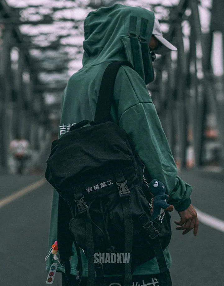 Black Techwear Backpack