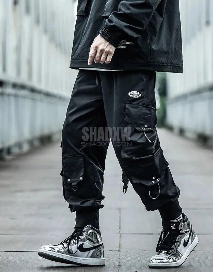 Black Techwear Cargo Pants