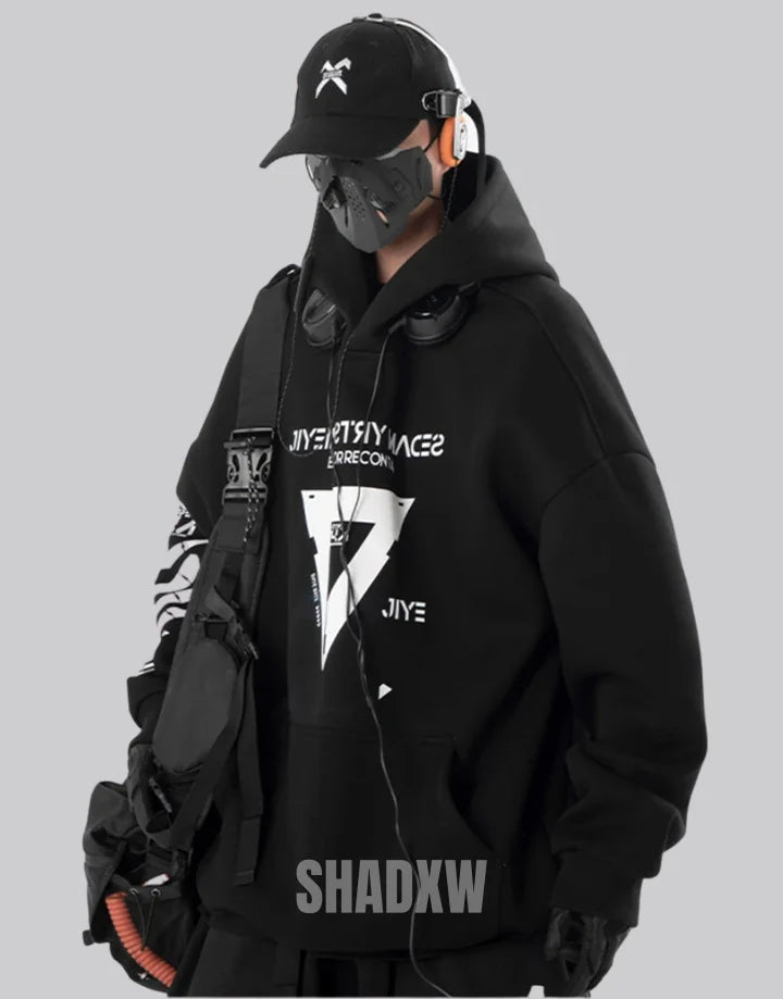 Black Techwear Hoodie