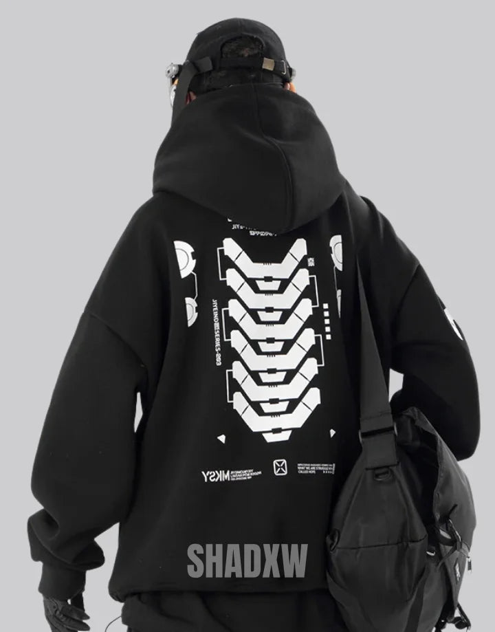 Black Techwear Hoodie