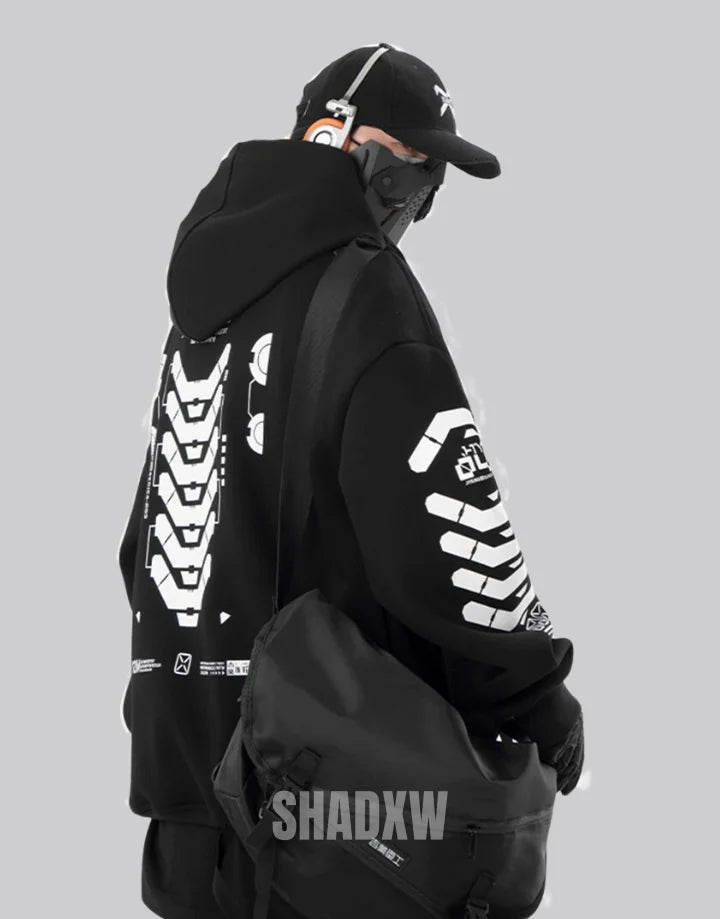 Black Techwear Hoodie