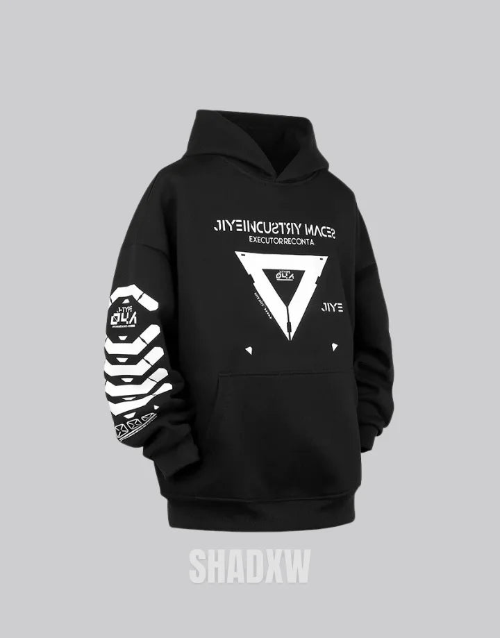 Black Techwear Hoodie