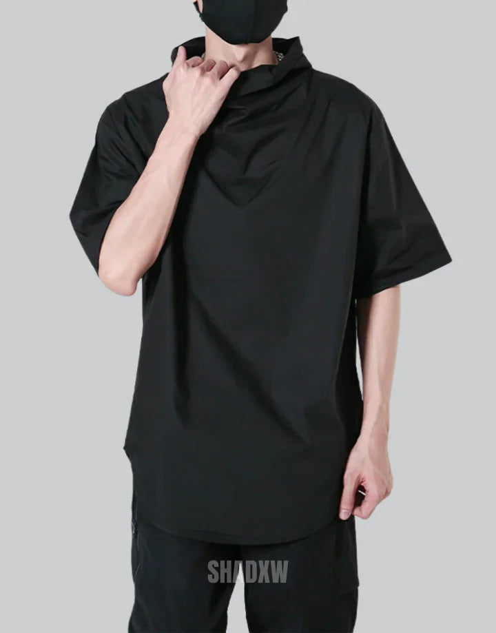 Black Turtleneck T Shirt