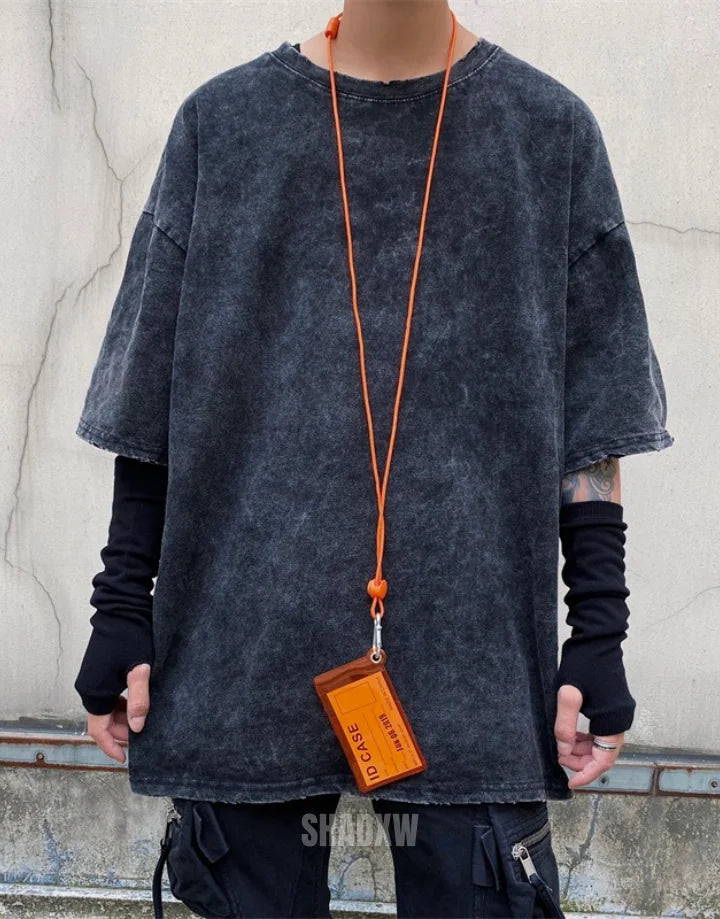 Black Washed Oversized T Shirt