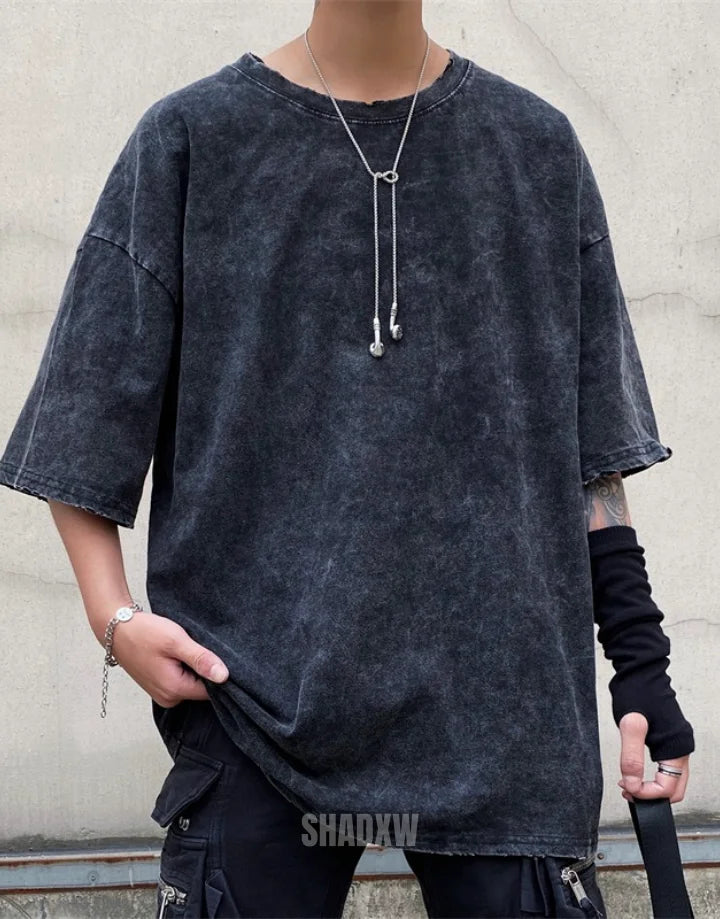 Black Washed Oversized T Shirt