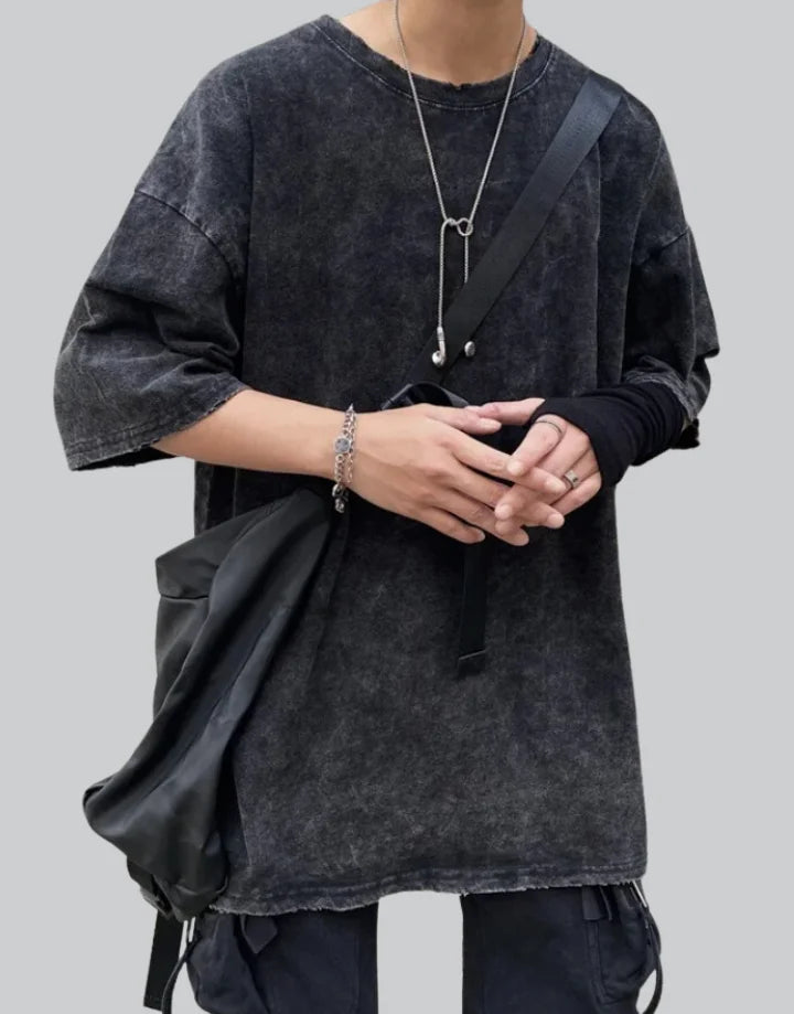 Black Washed Oversized T Shirt | Techwear