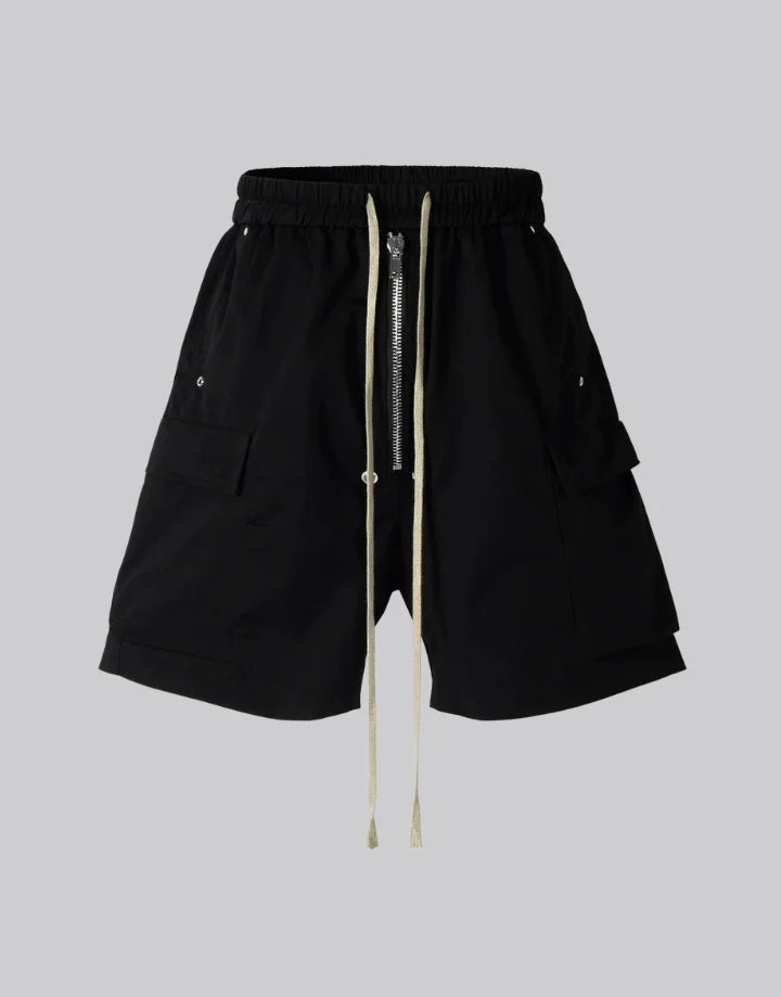 Black Zipper Shorts