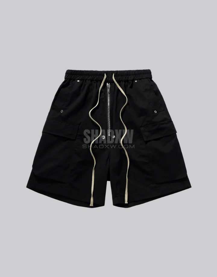 Black Zipper Shorts