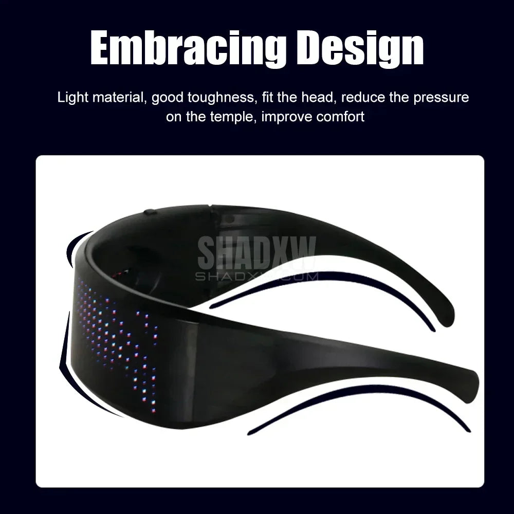 Bluetooth LED Cyberpunk Glasses